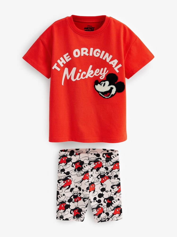 Red Disney T-Shirt and Cycling Shorts Set (3mths-7yrs) - Image 3 of 3