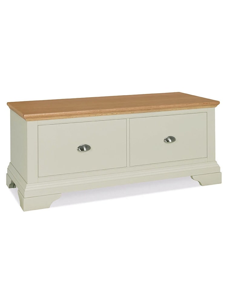 Bentley Designs Grey/Oak Hampstead Two Tone Grey/Oak Blanket Box - Image 1 of 3