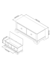 Bentley Designs Grey/Oak Hampstead Two Tone Grey/Oak Blanket Box - Image 3 of 3