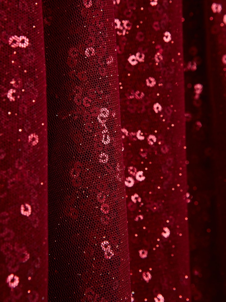 Reiss Red Isabella 9-12 yrs Short Tulle Sequin Skirt - Image 7 of 7