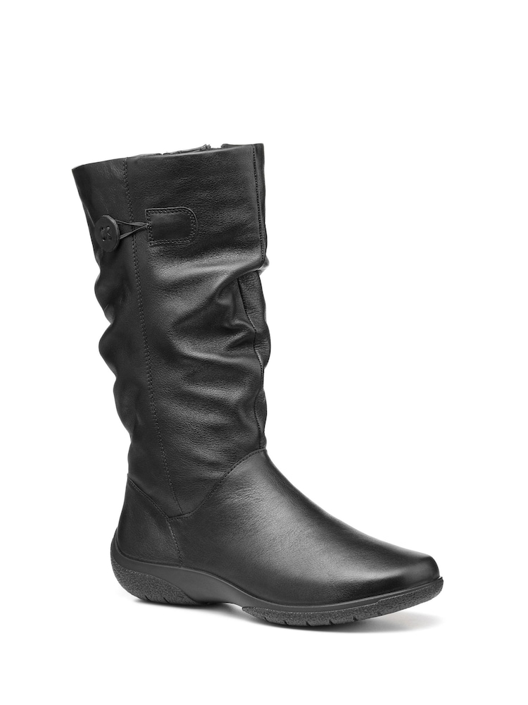 Hotter Black Wide Fit Derrymore II Zip-Fastening Boots - Image 2 of 4