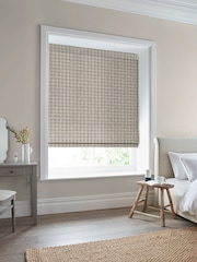 Laura Ashley Brown Gingham Made To Measure Roman Blinds - Image 1 of 6