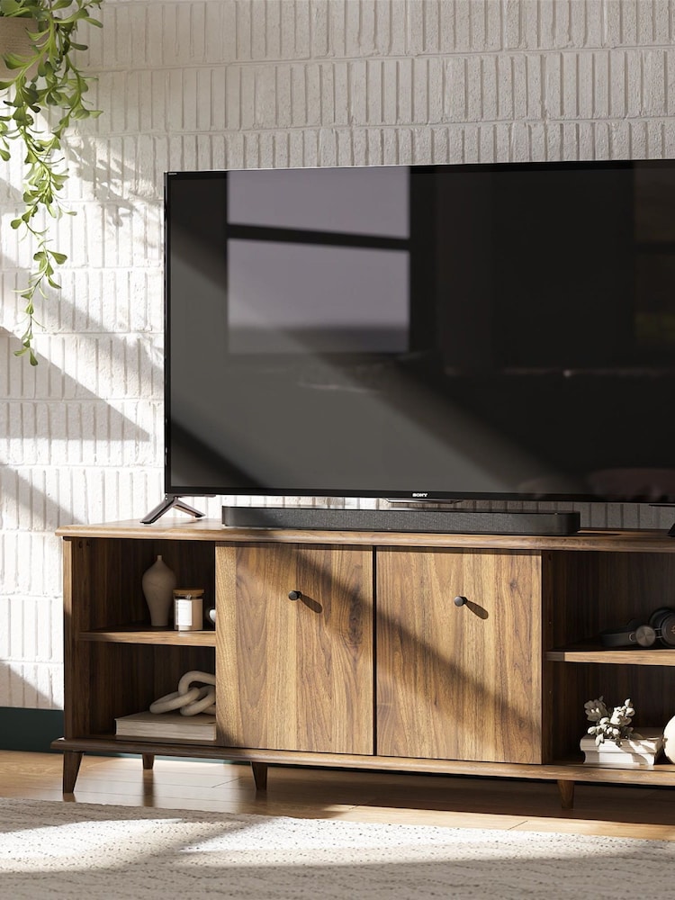 Dorel Home Walnut Brown Europe Farnsworth TV Stand 55in - Image 2 of 4