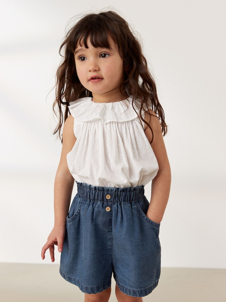 Denim Dark Wash (en) - Short boutonné (3 mois-7 ans) - Image 1 of 5