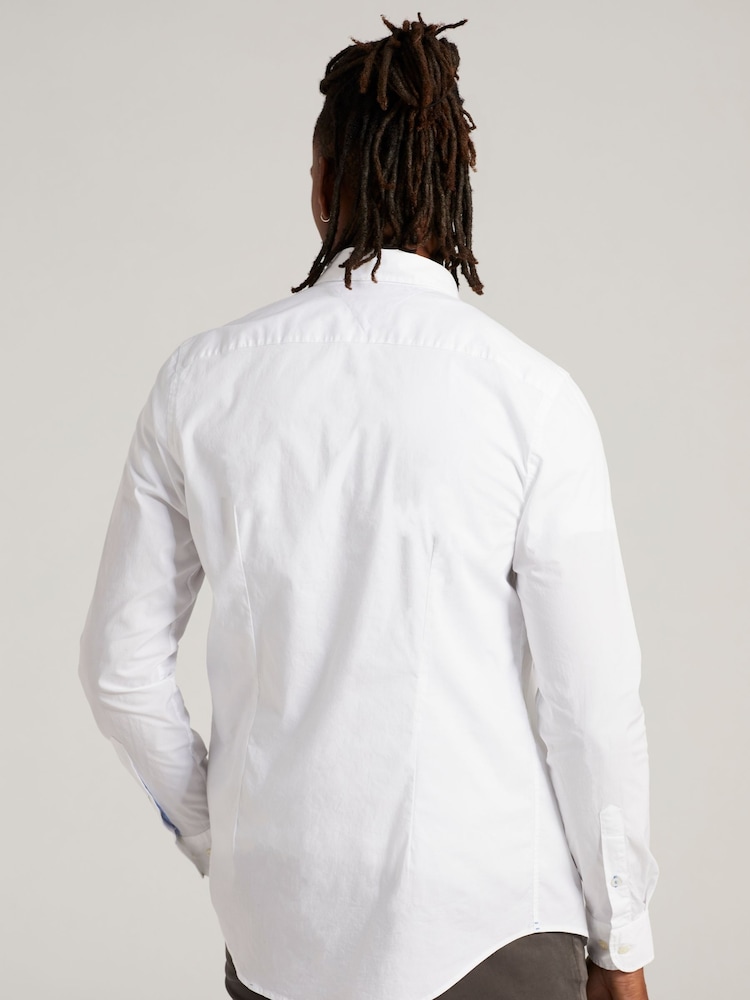 Tommy Hilfiger White Regular Fit Poplin Shirt - Image 2 of 8