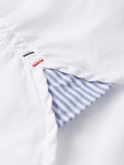Tommy Hilfiger White Regular Fit Poplin Shirt - Image 8 of 8