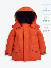 JoJo Maman Bébé Rust Cosy Fisherman's Jacket - Image 4 of 4