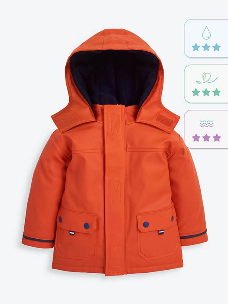 JoJo Maman Bébé Rust Cosy Fisherman's Jacket - Image 4 of 4