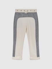 Reiss Pale Pink/Grey Marl Orla 4-9 yrs Colourblock Joggers - Image 2 of 7