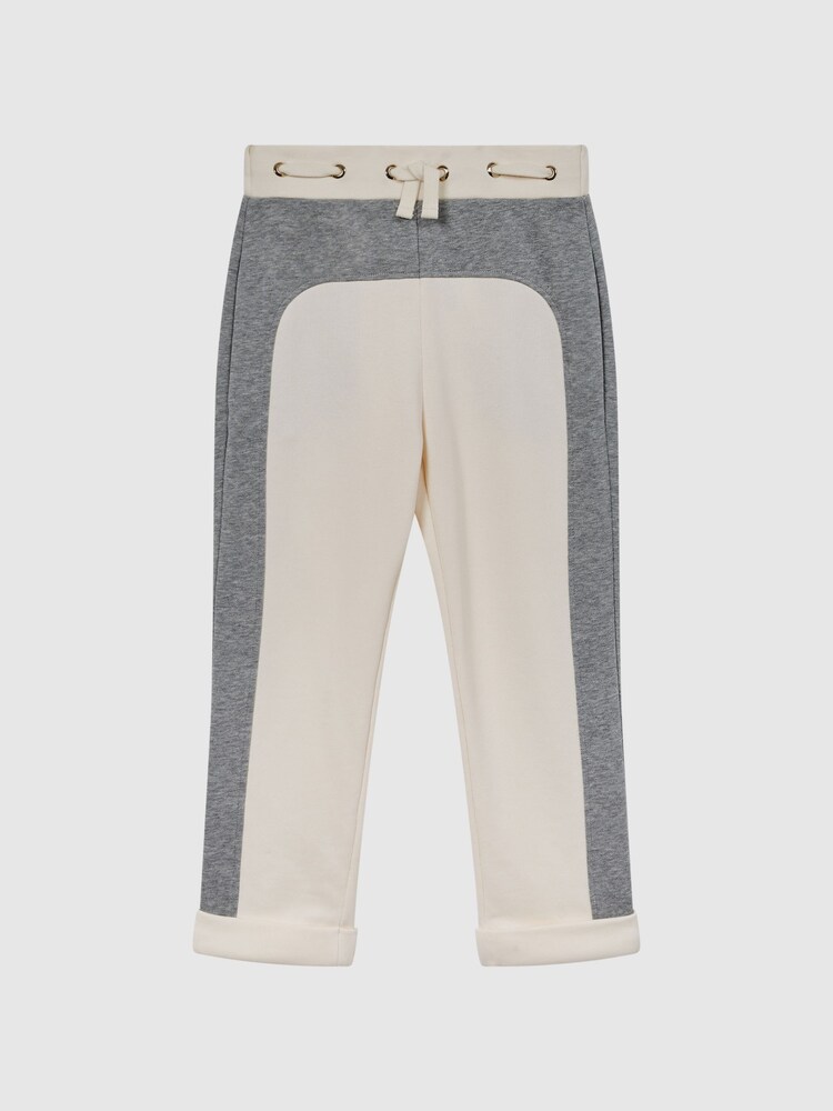 Reiss Pale Pink/Grey Marl Orla 4-9 yrs Colourblock Joggers - Image 2 of 7