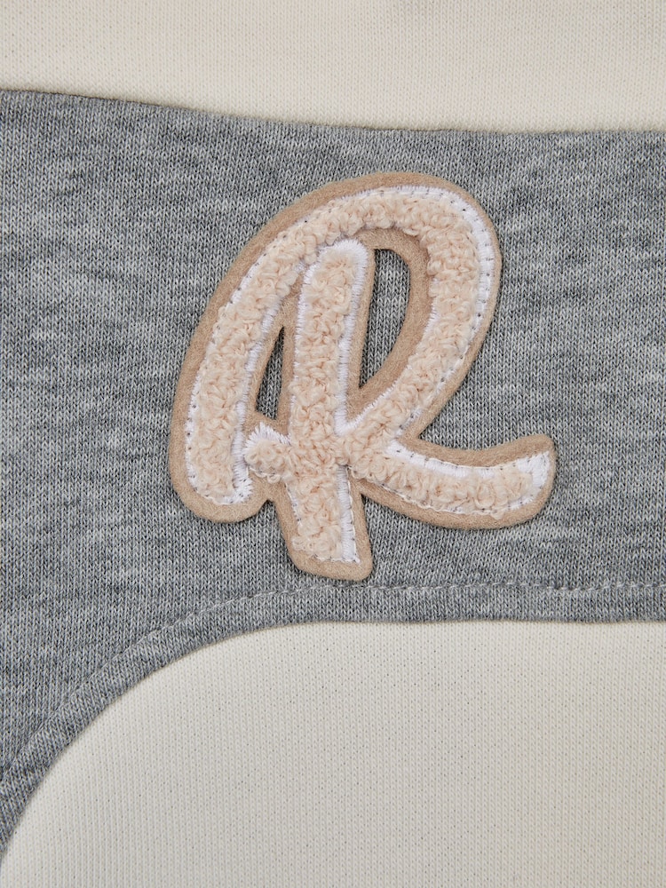 Reiss Pale Pink/Grey Marl Orla 4-9 yrs Colourblock Joggers - Image 7 of 7