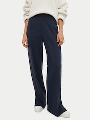 Jigsaw Blue Crepe Split Hem Joggers - Image 1 of 4