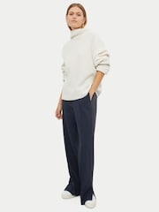 Jigsaw Blue Crepe Split Hem Joggers - Image 3 of 4
