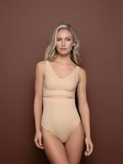 Nude - Chilpă tanga cu talie înaltă Bye Bra Negru invizibili - Image 1 of 5