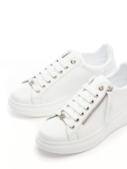 Moda In Pelle Chunky Sole Trainers With Side Zip - Image 3 of 4
