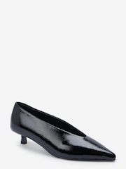 Black Forever Comfort® High Cut Kitten Heel Court Shoes - Image 3 of 5