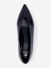Black Forever Comfort® High Cut Kitten Heel Court Shoes - Image 4 of 5