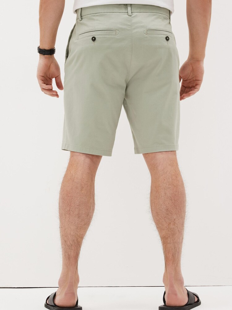 Light Green Straight Stretch Chino Shorts - Image 3 of 6
