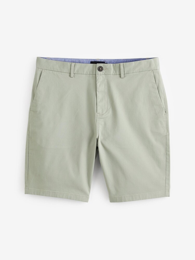 Light Green Straight Stretch Chino Shorts - Image 5 of 6