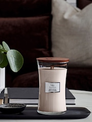 Woodwick Cream Large Hourglass Sea Salt Candle - Image 1 of 2