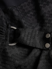 Ted Baker Lazare D-Ring Detail Black Wrap Top - Image 4 of 4