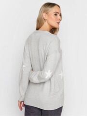 Grau - Long Tall Sally Jacquard-Pullover mit Sternmuster - Bild 2 von 4