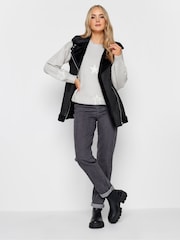 Grau - Long Tall Sally Jacquard-Pullover mit Sternmuster - Bild 3 von 4
