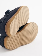 Marineblau/blau - Leder-Loafer in gewebter Optik - Bild 6 von 6