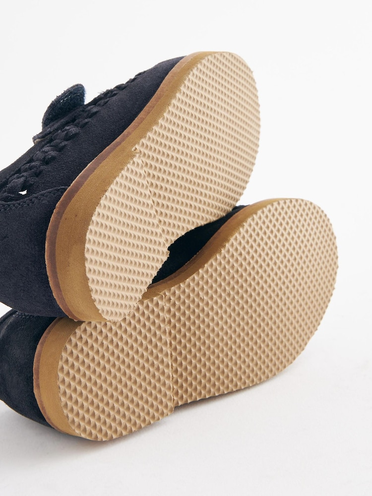 Marineblau/blau - Leder-Loafer in gewebter Optik - Bild 6 von 6