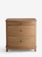 Mid Natural Madeline Solid Mango Wood 2 Drawer Wide Bedside Table - Image 6 of 9