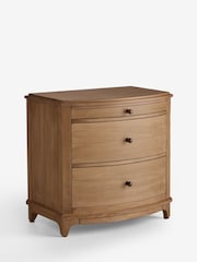 Mid Natural Madeline Solid Mango Wood 2 Drawer Wide Bedside Table - Image 7 of 9