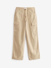 Stone Natural Cotton Cargo Combat Trousers - Image 5 of 5