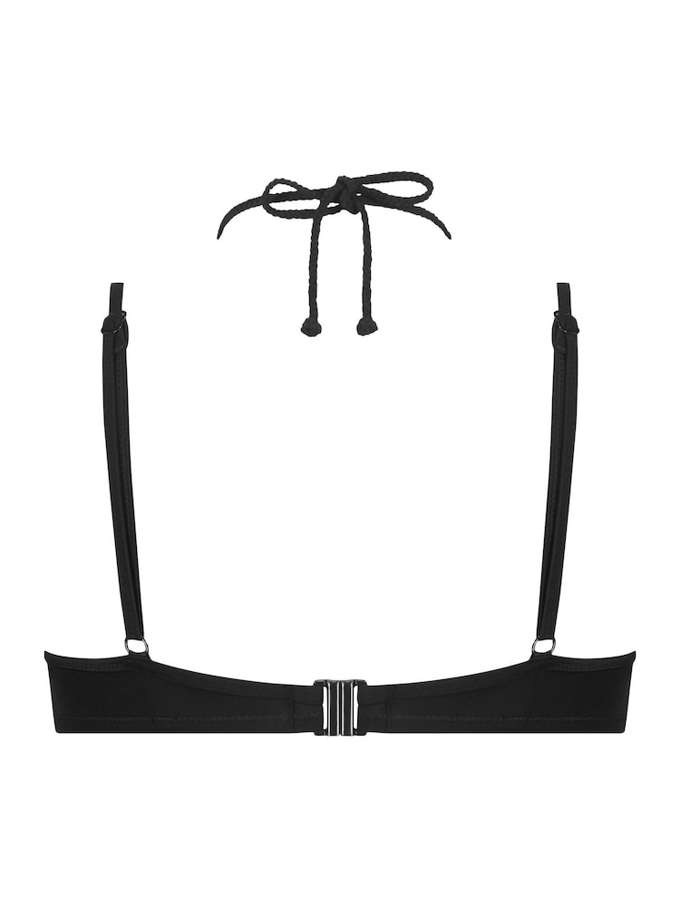 Hunkemöller Black Luxe Padded Bikini Top - Image 5 of 5