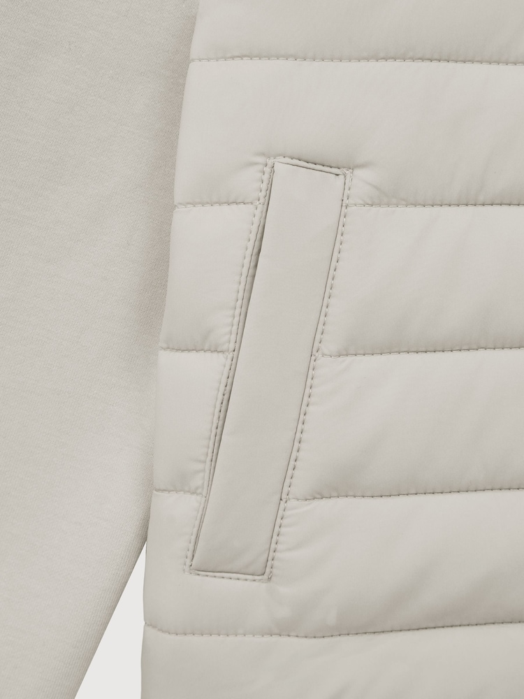 Reiss Stone Flintoff 3-9 yrs Funnel Neck Quilted Hybrid Jacket - Image 6 of 6