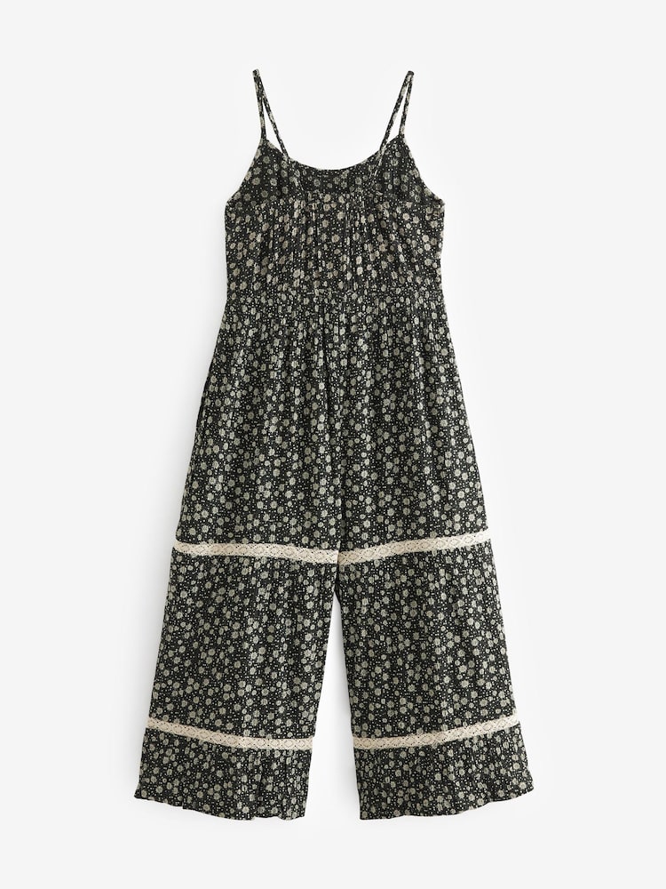 BLACK AND WHITE FLORAL Playsuit (3-16yrs) - Image 4 of 4