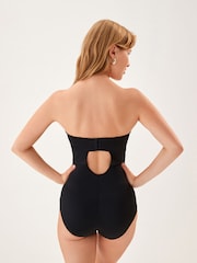 Black DD+ Minimising Tummy Control Smoothing Strapless Bodysuit - Image 2 of 6