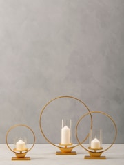 Fifty Five South Natural Gold Candle Holder - Image 1 of 4
