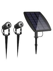 SolarCentre Black Set of 2 Atlas Solar Spotlights - Image 2 of 2
