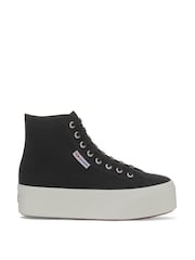 Superga 2708 Hi Top Black Trainers - Image 1 of 5