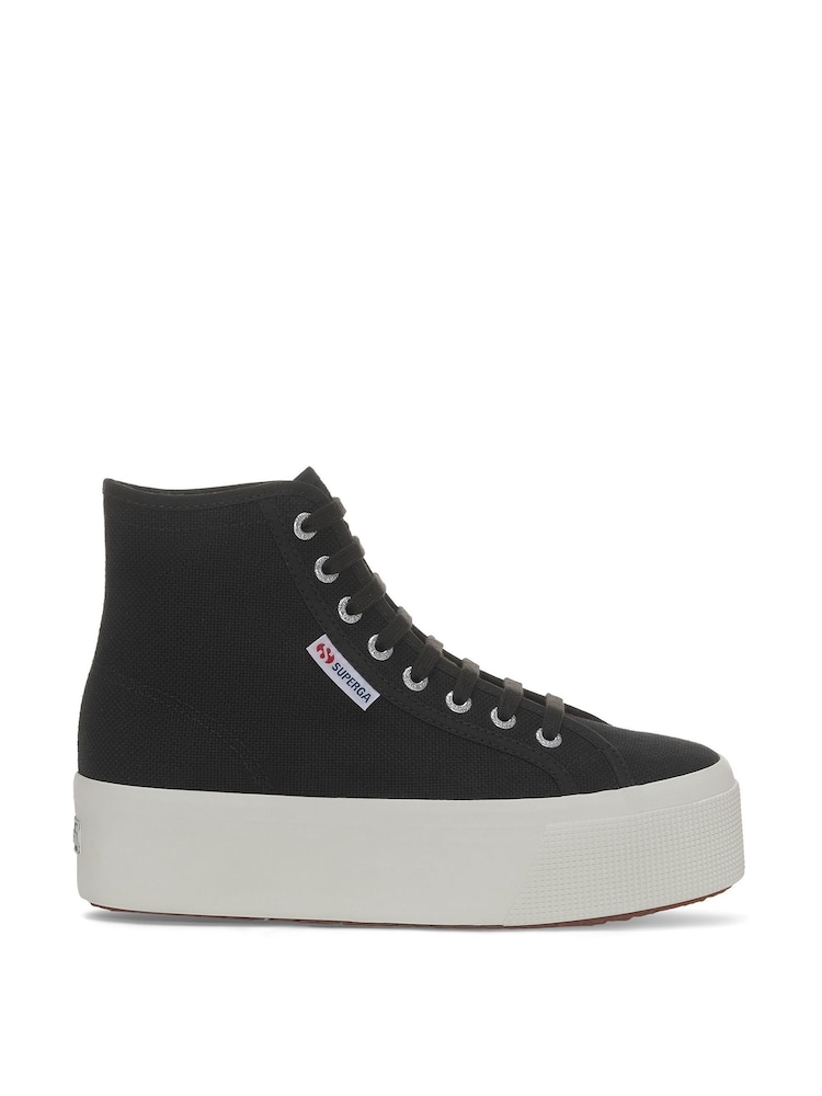 Superga 2708 Hi Top Black Trainers - Image 1 of 5
