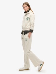 Superdry Cream Athletic Essentials Low Rise Flare Joggers - Image 3 of 5