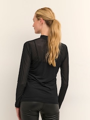 Kaffe Floc Turtleneck Black Top - Image 2 of 6