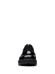 Clarks Black Patent Multi Fit Leather Prague Lace Shoes - Image 5 of 7