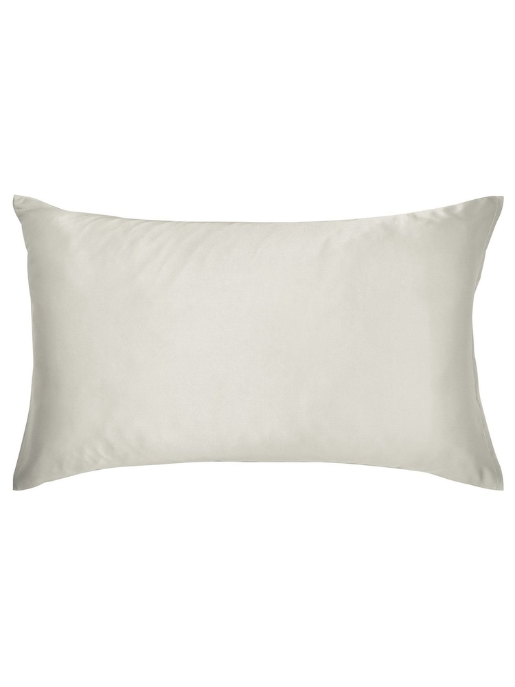 Morris & Co Silver Silver Mulberry Silk Housewife Pillowcase - Image 2 of 3 Morris & Co Silver Silver Mulberry Silk Housewife Pillowcase - Image 2 of 3