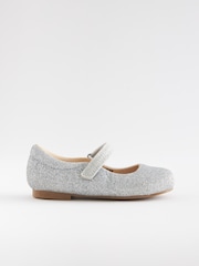 Silver Glitter Wide Fit (G) Mary Jane Shoes - Image 2 of 6