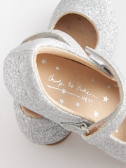 Silver Glitter Wide Fit (G) Mary Jane Shoes - Image 4 of 6
