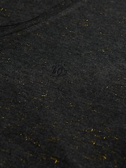 Superdry Black Ground Slub Embroidered V-Neck T-Shirt - Image 6 of 6