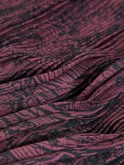 Ted Baker Emmilia Corrugated Pleat Black Midi Skirt - Image 3 of 4