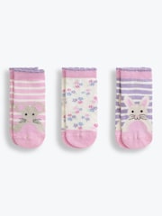 JoJo Maman Bébé Mädchen 3-Pack Häschen Socken - Bild 1 von 2