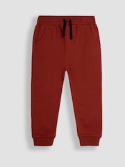 JoJo Maman Bébé Rust and Navy Blue 100% Cotton Joggers 2 Pack - Image 2 of 7
